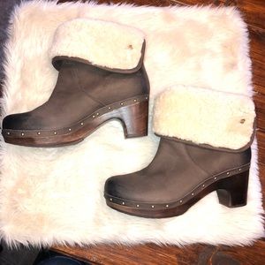 Linnea  leather clog boot